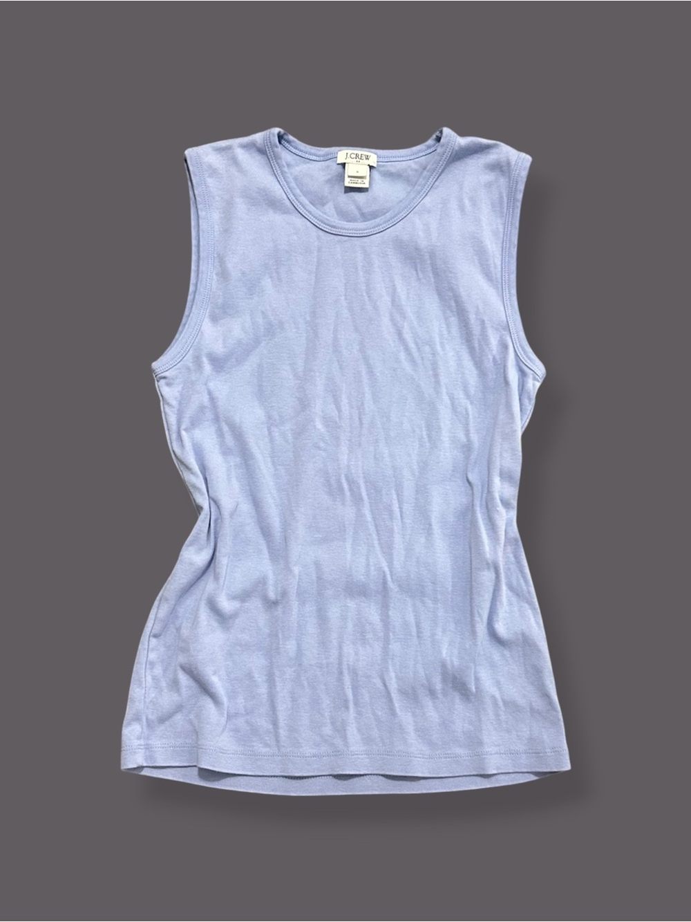 vintage J.Crew 100% cotton tank top light periwinkle
